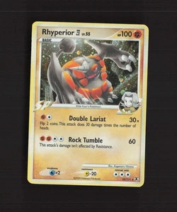 Rhyperior E4 32/111 Rising Rivals Holo Rare Pokemon Card DMG - Picture 1 of 10