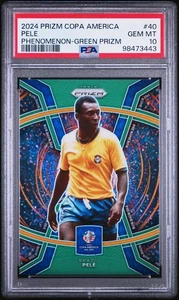 2024 Panini Prizm Copa America Pele /5 Green Phenomenon PSA 10 - Bild 1 von 2