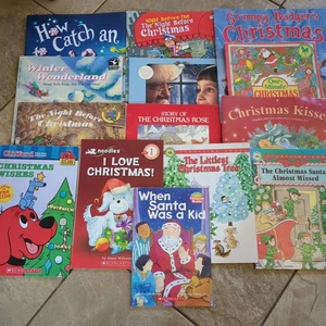 Childrens Books Seasonal Holiday Winter Christmas Homeschool Lot Of 14 Paperback - Picture 1 of 15