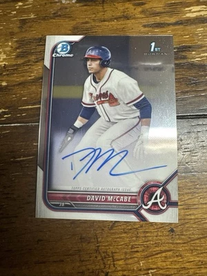 2022 Bowman Chrome Draft David McCabe 1st Prospect Auto🔥 #CDA-DM Braves💎 - Image 1 of 2