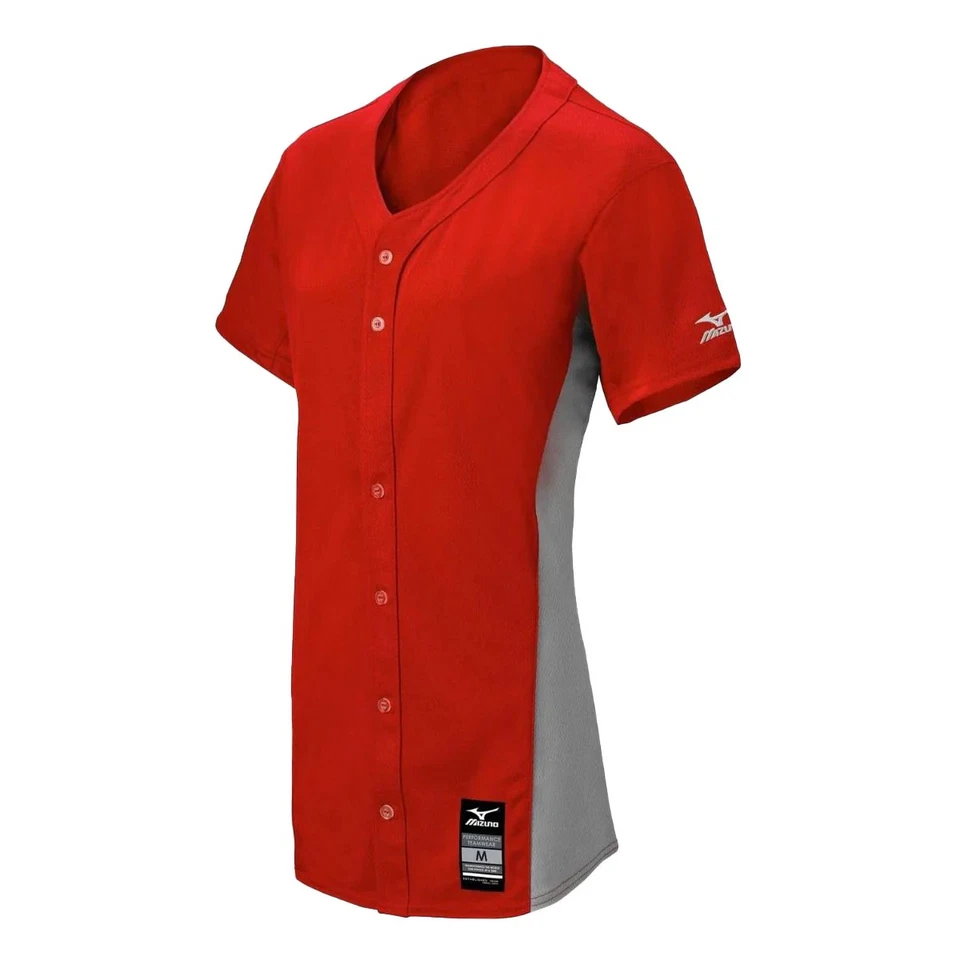 Camiseta deportiva para mujer Mizuno Pro botón completo juego ROJA | GRIS XL Foto 1 de 1