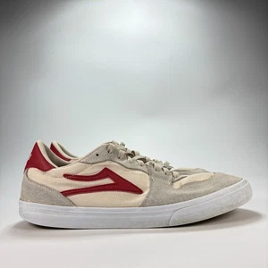 Lakai York weiß rot Wildleder Vintage inspiriert Low-Top Skateschuhe Herren Größe 13 - Bild 1 von 12