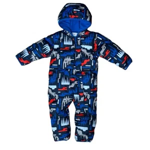 Columbia Boys Snuggly Bunny II Bunting Snowsuit 18-24 months Down Hooded Blue - Picture 1 of 10