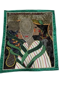 Vintage Marassas - Trodis Perlen Wand Seide hängend Perlen afrikanisches Gesicht - selten - Bild 1 von 12