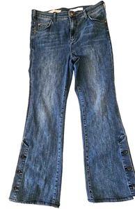 Pilcro Jeans Damen 31 Blau High Rise Bootcut Anthropologie Denim Stretch Knopf - Bild 1 von 9