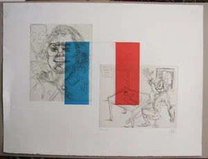 MARKUS LÜPERTZ   "  BÜCHNER DICHTET DANTONS TOD  " E. A. 1988 signiert - Bild 1 von 5