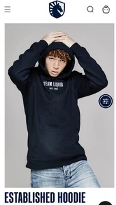 NWT Team Liquid  Size M  ESTABLISHED HOODIE Heavy Weight Y2K - Picture 1 of 7