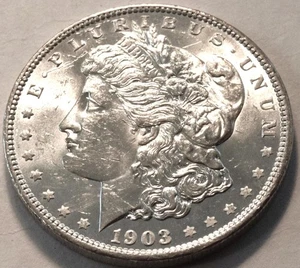 1903 O Morgan Silver Dollar, Uncirculated, Better, Semi-KEY Date New Orleans $1 - Picture 1 of 4