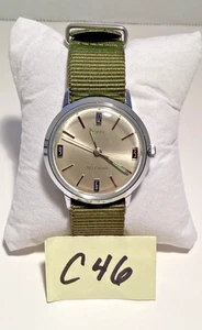 1969 Men Timex Viscount 34MM Automatic Lume Watch 40173169 Serviced New Band - Picture 1 of 11