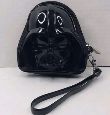 Loungefly Star Wars Darth Vader 3D Casco Negro Muñequera Monedero Cremallera Brillante Foto 1 de 4