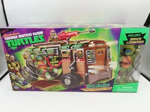 Teenage Mutant Ninja Turtles Shellraiser Van & Leonardo Figure - 2013 HTF New  - Picture 1 of 6