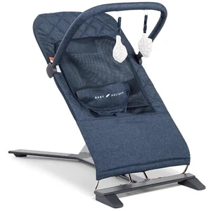 Baby Delight Alpine Deluxe Portable Bouncer - Quilted Indigo - Picture 1 of 7