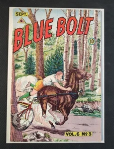Blue Bolt Vol. 6 #3 1945 Golden Age Comic Fair - Foto 1 di 2