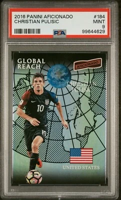 Aficionado Christian Pulisic #184 Global Reach Rookie 2016 PSA 9 Foto 1 de 2