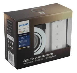 Philips Hue White Ambiance Milliskin Einbauspot rund mit Dimmschalter weiss - Bild 1 von 1
