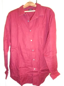 Apt. 9 Burgundy Mens Dress Shirt Slim Fit XL - Picture 1 of 3