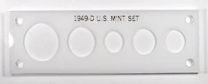 Capital Plastics Coin Holder 1949-D U.S. Mint Set New Old Stock and Screws WHITE - Picture 1 of 2