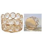 Gold Crystal Tealight Candle Holder Table Party Home Centerpiece Decor Round