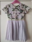 Ted Baker Girl's Floral Pleated Lilac Dress Size 5 Years