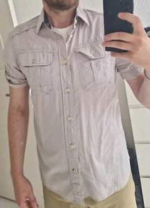Gstar Hemd M Herren Beige Kurzarm Freizeithemd - Bild 1 von 6