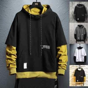 New Hoodie Sweatshirt Mens Hip Hop Pullover Hoodies Streetwear Casual Fashion... - Picture 1 of 29