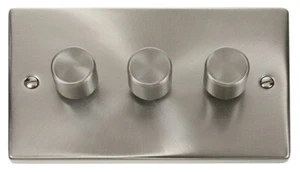 Click Deco Satin Chrome White Insert Socket & Switches Range - Picture 1 of 44