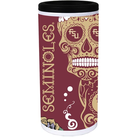 Florida State Seminoles Dia Stainless Steel 12oz. Slim Can Cooler Cover