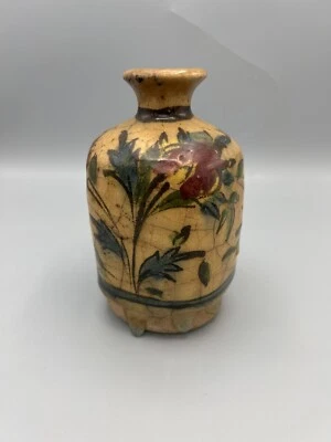 Jarrón antiguo turco Iznik en forma impresionante 6" de alto años 1600 Foto 1 de 4