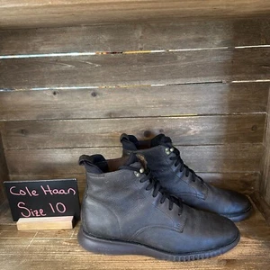 Botas de ciudad de combate cómodas informales atléticas de cuero negro Cole Haan para hombre talla 10 M - Imagen 1 de 6