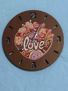 Finished Diamond Art Clock With LED - Picture 1 of 3