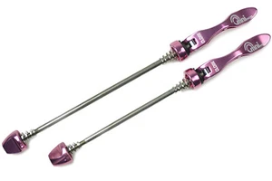 OMNI Racer Quick Release Road Mountain Bicycle Wheel Skewers Stainless: PINK - Picture 1 of 6
