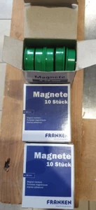 10x Franken Haftmagnet 38mm Farbe grün Magnet rund - Bild 1 von 1