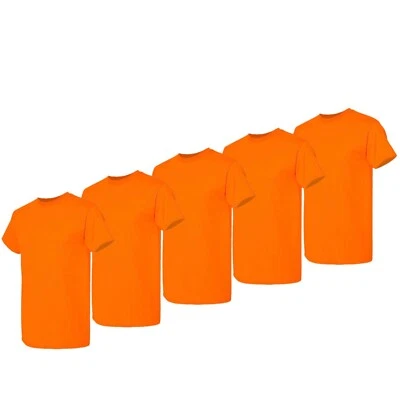 Lote a granel Gildan Hombres Algodón Pesado Liso Mangas Cortas Camiseta 5000 (Paquete de 5) Foto 1 de 2