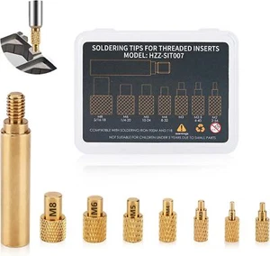 8PCS Heat-Set Insert Tips M2-M8 for 3D Printed Parts High Hardness Steel - Picture 1 of 5