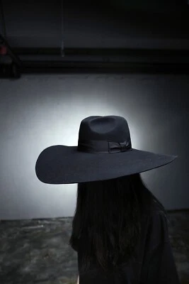 Sombrero de bruja ByTheR unisex de lana Fedora ala ancha floja Foto 1 de 4