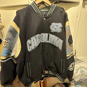 Authentic Vintage University of North Carolina UNC JH Design Reversible Jacket - Picture 1 of 9