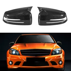 For Mercedes-Benz W204 W212 W176 Carbon Fiber Rear View OX Horn Mirror Cover New - Bild 1 von 11