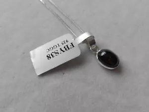 Black Star Diopside Pendant & 925 18ins chain - Picture 1 of 3