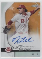 2020 Bowman Sterling Prospect Orange Refractor /75 Nick Lodolo #BSPA-NL Auto