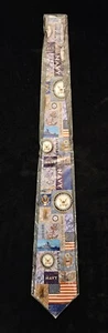 Herrenkrawatte Neu mit Etikett Adlerflügel USA Marine Collage Ehre Mut 4" W 58" L - Bild 1 von 7