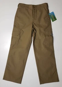 Insect Shield Boys Dark Khaki Performance Ripstop Cargo Pants Size 10 - Picture 1 of 3