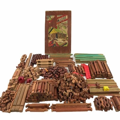 ENORME Lote de Troncos Cuadrados Americanos Halsam De Colección con Tapa Mediados de Siglo Difícil de Encontrar Foto 1 de 4