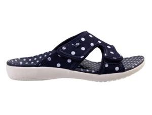 Spenco Kholo Polka Dot Women's Orthotic Slide Sandal Navy - 10 Medium - Picture 1 of 1