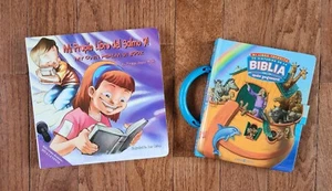 2 Child's Bible Board Books Spanish ver Libro Favorito De Historias De La Biblio - Imagen 1 de 13