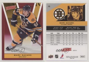2010-11 Upper Deck Victory Red Marc Savard #15