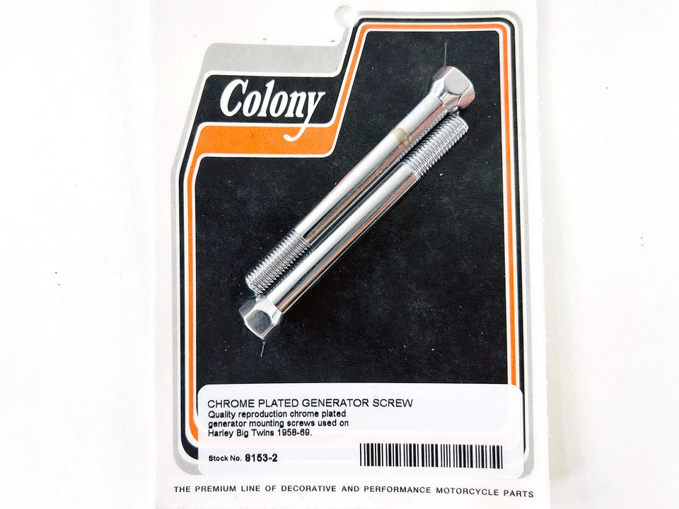 HARLEY PANHEAD CHROME PLATED GENERATOR SCREWS SHOVELHEAD 8153-2 - Image 1 of 1