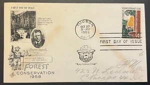 FOREST CONSERVATION #1122 OCT 27 1958 TUSCON AZ FIRST DAY COVER (FDC) BX4 - Picture 1 of 1