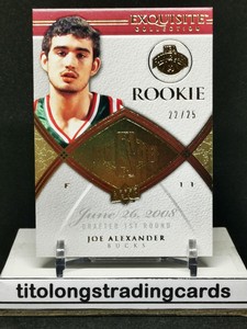 JOE ALEXANDER 2008-09 UD EXQUISITE BASKETBALL #62 GOLD ROOKIE RC /25