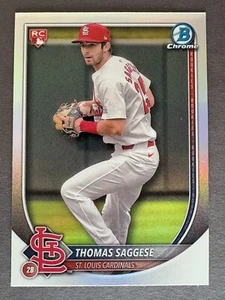 2025 Bowman - Thomas Saggese #57 - Red Rookie Redemption - Cardinals (RC) - Bild 1 von 2