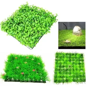 Artificial Green Water Grass Plant Lawn Fake Moss Aquarium Fish Tank Decoration - Picture 1 of 16